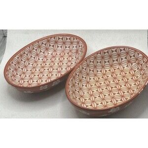 Williams Sonoma Home Soap Dishes Ceramic Chinoiserie Set Of 2 Small 5”x4”
